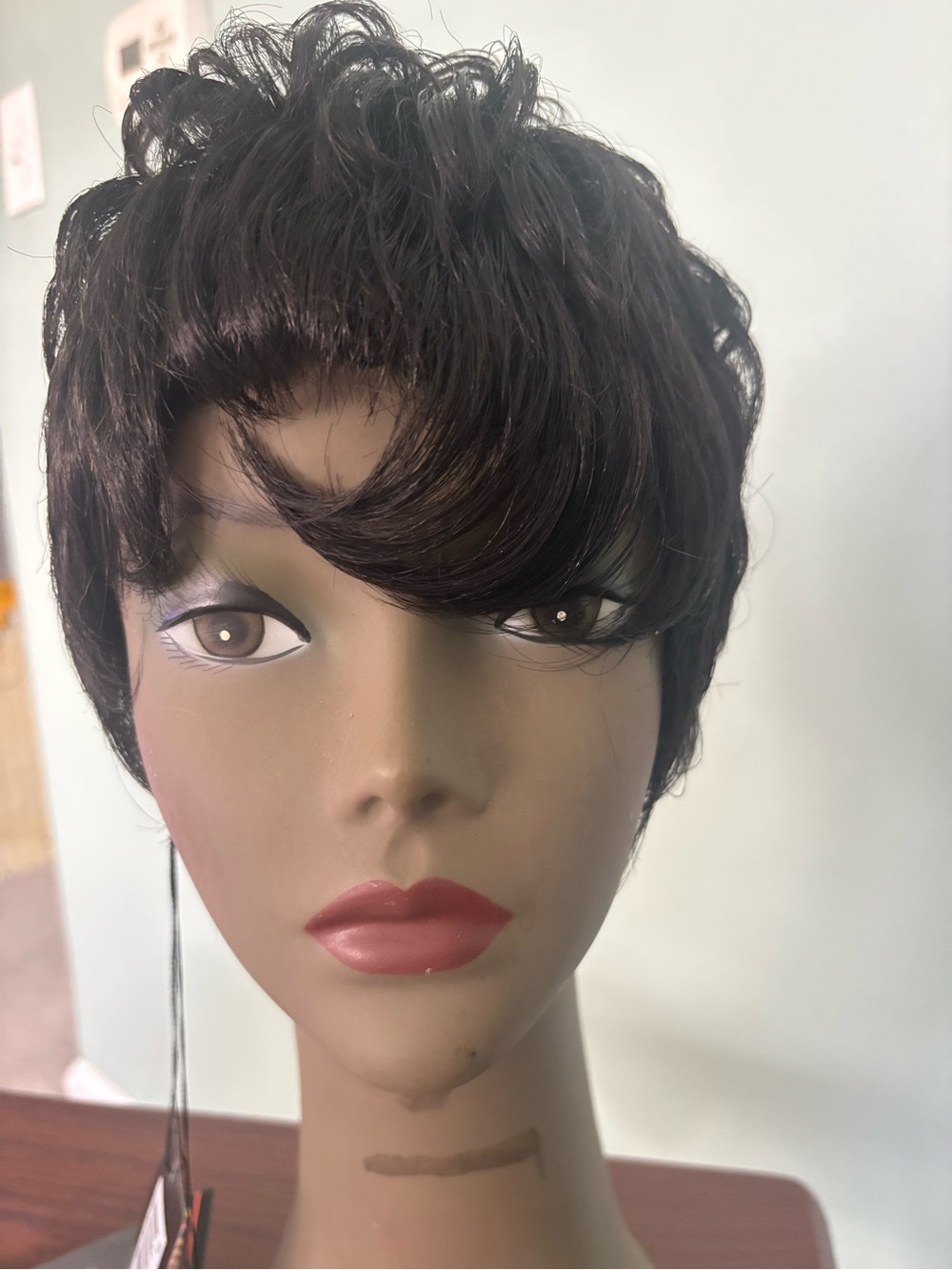 Short Layered Pixie Wig in Dark Brown - Sleek Everyday Style